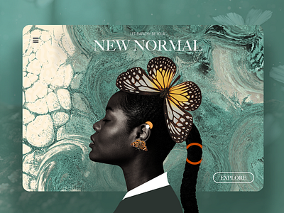 Silent Face Landing design empathy illustration landing multicolor new normal poster surreal typography