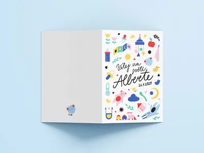 Welcome to the world baby baby boy boy card design digitalart flatdesign illustration print vector