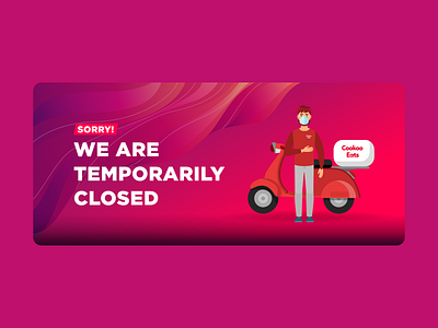 Cookoo Eats has been temporarily closed branding closed covid 19 design designer facebook graphic design illustration india instagram poster social social media design socialmedia srilanka tamil typography ui ux website