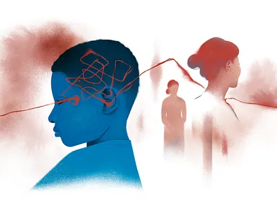 "Lost Caregivers" covid editorial grief illustration illustrator mental health pain pandemic photoshop procreate