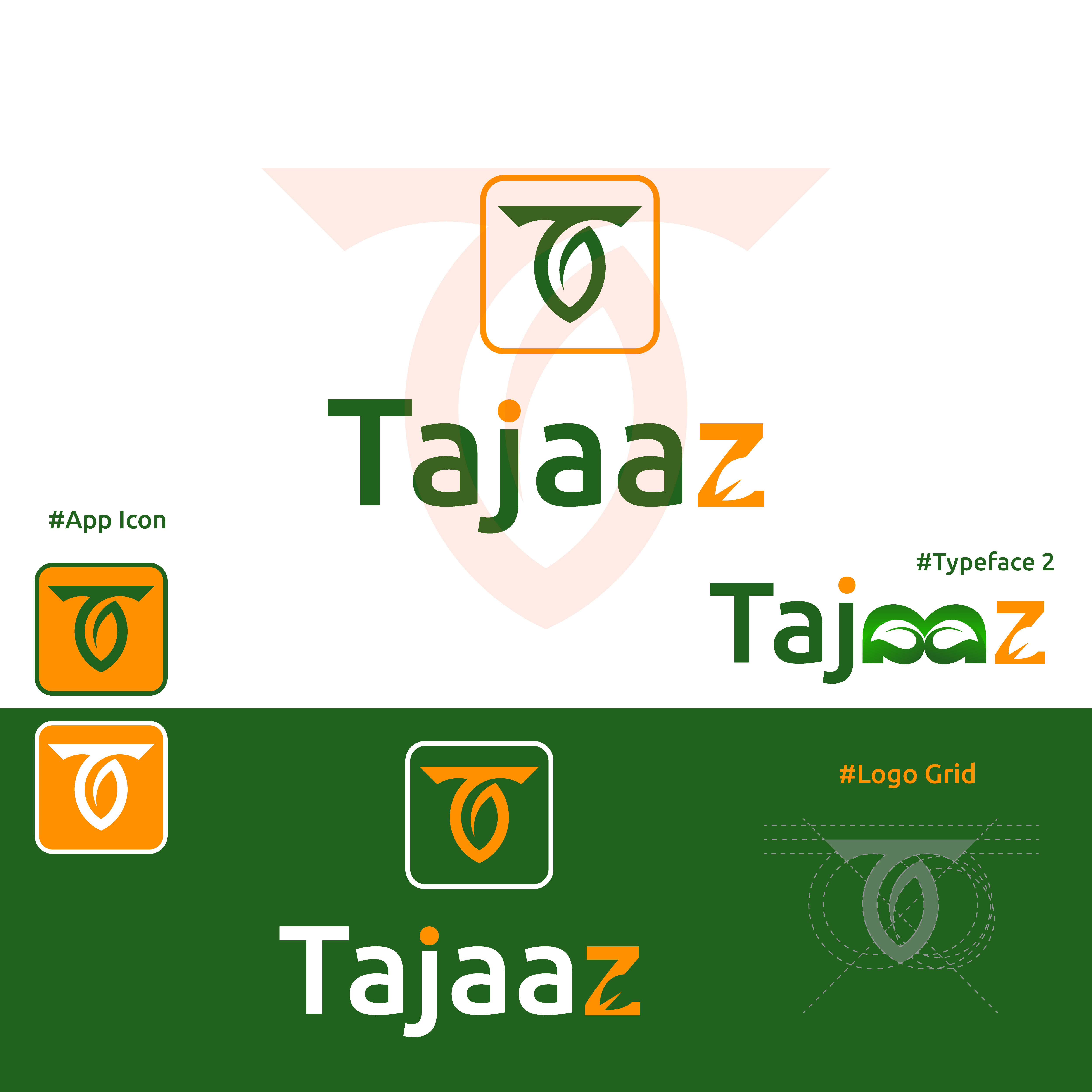 tajaaz the organic collection logo design business logo custom logo logo logo design minimal logo modern logo timeless logo typography