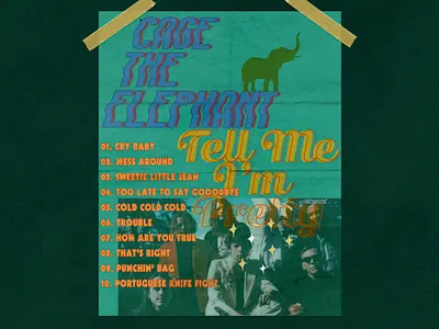 CAGE THE ELEPHANT | FLYER CONCEPT DESIGN album art album artwork digital art fan art graphic design illustration merch design merchandise music flyer poster poster art poster design posters typography