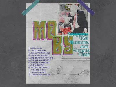 MOBY | FLYER CONCEPT DESIGN adobe album cover album cover design digital art fan art graphic design illustration illustrator merch design merchandise music flyer photoshop poster poster art posters typography wallpaper