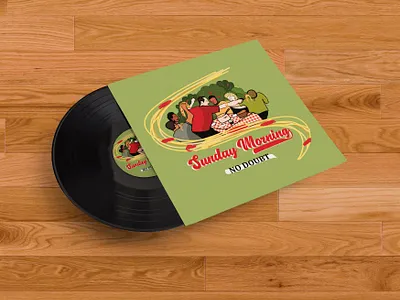 No Doubt-Sunday Morning | Vinyl Concept Design album cover album cover art digital art fan art graphic design illustration merchandise merchandise design poster art poster design posters single artwork typography wallpaper