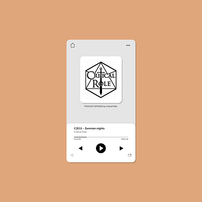 User interface - Music/Podcast player dailyui dailyuichallenge music player podcast ui user interface ux
