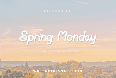 Spring Monday Simple Display Font calligraphy creative display font font font design hand lettering letter lettering simple typeface