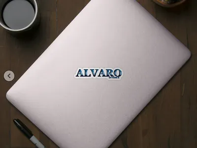 ALVARO. MY NAME IS ALVARO/SAMER BRASIL Sticker @samerbrasil alvaro design illustration my name is samer brasil samerbrasil sticker