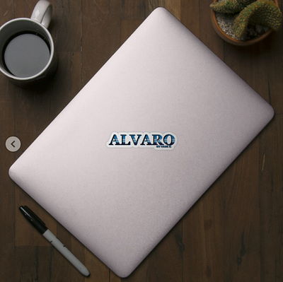 ALVARO. MY NAME IS ALVARO/SAMER BRASIL Sticker @samerbrasil alvaro design illustration my name is samer brasil samerbrasil sticker