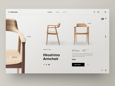 Furniture Shop – Product Page commerce design ecommerce furniture furniture store interface interior product product page shop ui ui design ux web webdesign website