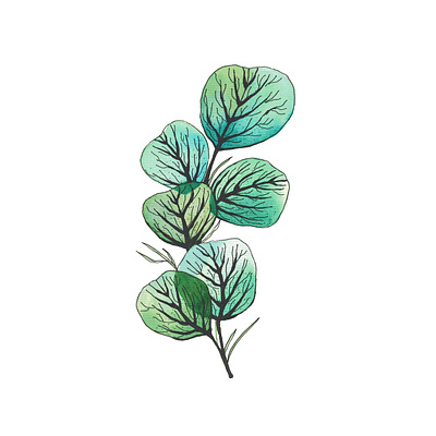 Green plant design green plant plants summer watercolor