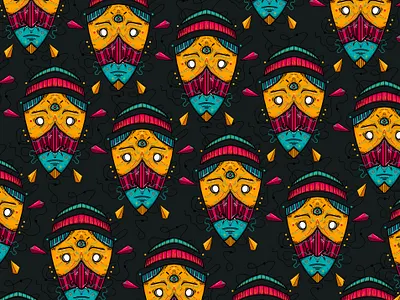 Reconnection Xamã Pattern digital art graphicdesign illustration illustration art