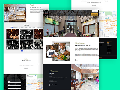 sachis restaurent design typography ui ux webdesign