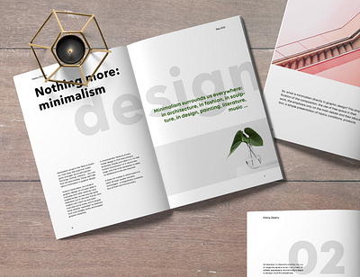 Magazine "Minimalism in design" design magazine magazine design typography