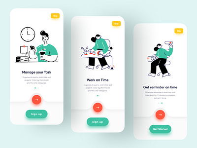 To Do List | Task Planner App (on boarding) 2020 trend app design app ui ios app design management management app minimal mobile design product design reminder reminder app task app task list task management app task manager task planner to do list todo app todo list ui ux
