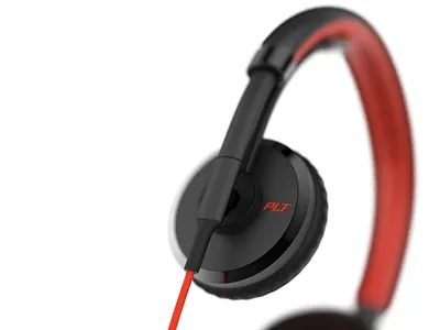 Corded office headset 3d modelling cmf industrial design logo product graphics rendering vbl