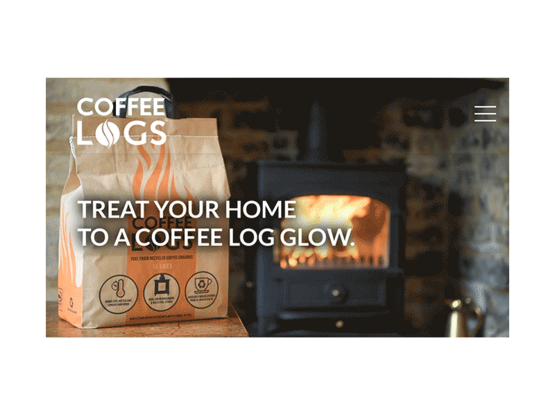 Looped Page Header - Coffee Logs design header design hero banner hero section ui ux video header