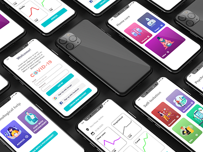 UI Design for Covid-19 App adobe xd ui ui design