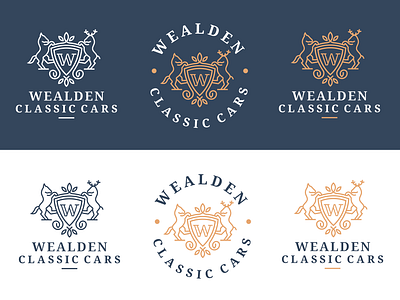 Custom Color Scheme Wealden Project brand brand identity branding and identity classic cars classic logo color scheme color schemes company logo illustration logo design logodesign luxury color scheme luxury logo premium logo stationery design