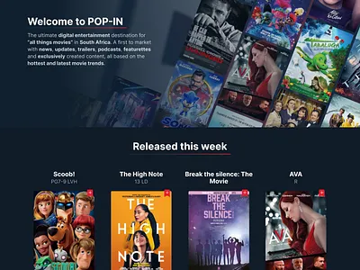 POP-IN - Homepage Concept branding design ui uidesign visual design web