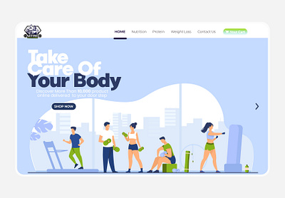 Gym Supplement Online Store app concept fitness app gym ipad marketplace supplement typogaphy ui ux vector web