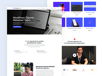 WordpressEgitimiCo Landing Page agency app brand creative digital hero section landing landing page product uiux userinterface wordpress