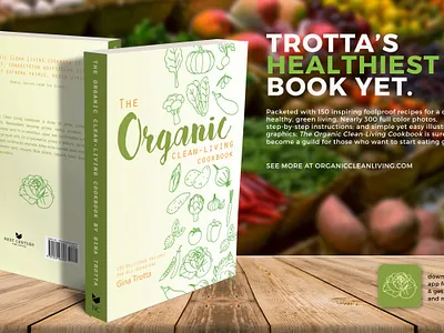The Organic Clean-Living Cookbook app design graphic design illustration typography