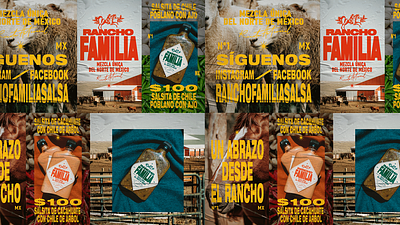 Rancho Familia, Salsita del Rancho branding family illustration logo mexico nortedemexico product ranch rancho salsa salsamexicana salsapicante spicy texas
