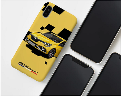 Renault Sport Phone case car case iphone mockup phone photoshop race renault yellow