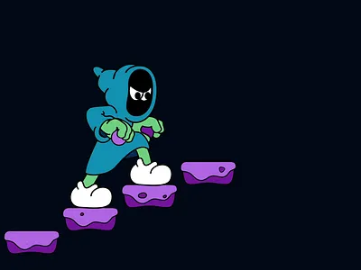 The Sneaky Challenge @MDS 2d 2danimation animation character animation loop magic motiondesignschool