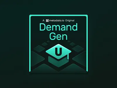 Demand Gen U — Podcast Cover branding business podcast cover demand gen demand generation graduation cap graphic design podcast podcast artwork podcast cover typography