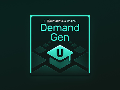 Demand Gen U — Podcast Cover branding business podcast cover demand gen demand generation graduation cap graphic design podcast podcast artwork podcast cover typography