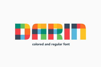 Darin colored and regular font colored font colorful font multiply overlay type typeface