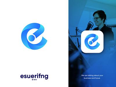 E + I for Esuerifng | Modern Tech Logo b c f h i j k m p q r u v w y z brand identity branding colorful computer crypto it logo letter mark monogram logo logo design logo design l modern logo software logo startup logo tech company tech logo technical technology technology icons technology logo