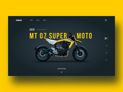 Landing Page - Yamaha bike landing page photoshop web design webpage design xd