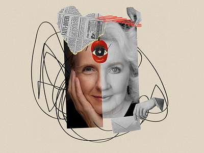 Collage Artwork | Julia Cameron & Elizabeth Gilbert article artwork artworked buseumur collage collage art college creativity creativityarticle illustration medium mediumarticle