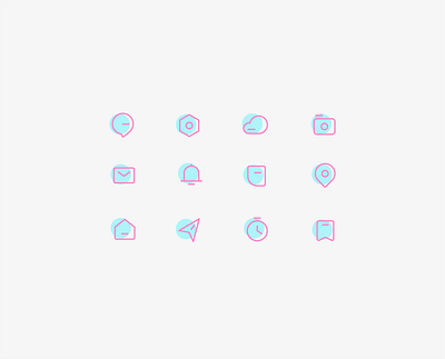 Simple Icon Set app branding design flat icon icons logo minimal ui vector website