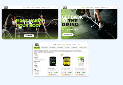 Gym Supplement Online Store app app design concept fitness app gym ipad marketplace supplement typogaphy ui ux vector web