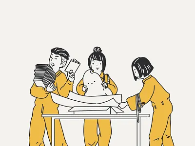 Illustration : QUALITY CHECK! botanical art cartoon character clean cute cute art cute illustration design draw flat illustration illustrator line art lines minimal paint story