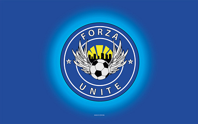 FORZA UNITE art branding design flat fotball graphic design illustration illustrator logo vector web