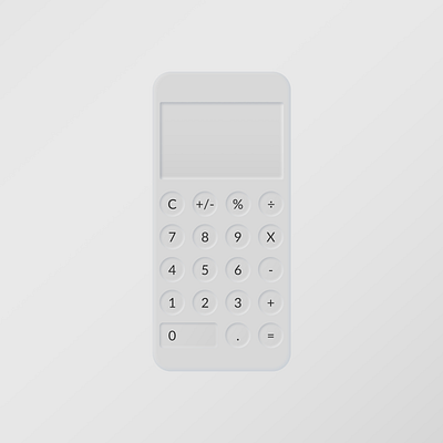 Neumorphic Calculator app design design minimalist minimalistic neumorphic neumorphism ui ux