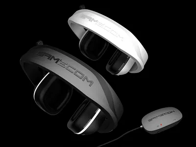 GAMECOM series II gaming headset 3d modeling cmf industrial design product graphics ui ux vbl