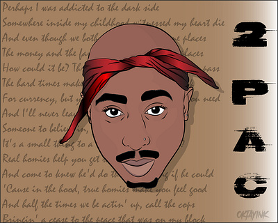 TUPAC art branding design flat graphic design hiphop illustration illustrator logo music rap vector