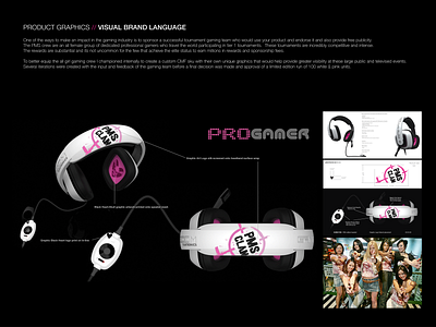 GAMECOM series I customized headset branding cmf industrial design marketing product graphics user testing