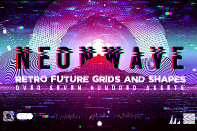 Neonwave Retro Future Grids and Shapes 80s abstract future futurewave glitch grids retro retro design retrowave shapes synthwave texture vaporwave