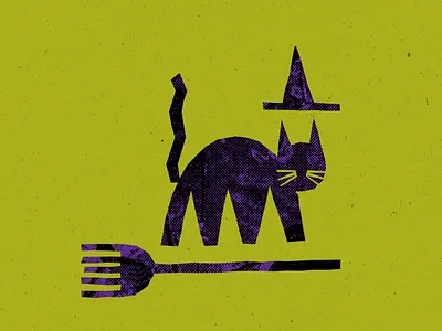 Witch Cat Farms branding design digital logo texture