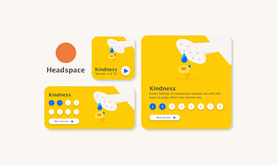 Headspace Widget - Weekly Warm-Up app app design digitaldesign headspacedesign illustrator mobile design mobiledesigner visualdesign visualdesigner widget widgets