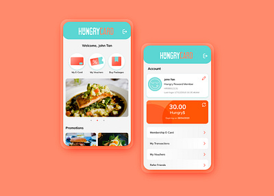 F&B Rewards App app design food mobile uiux