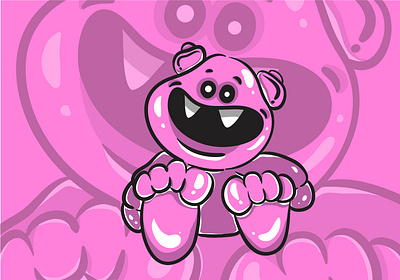 Purple Doll Monster Character 01 art artwork cartoon character characterdesign cute design doll flatdesign fortune funny illustration kawaii magic monster monsters mystic occult purple vector