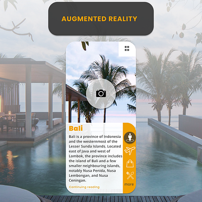 Augmented reality II part android augmented reality design idea inspiration ios travel travel agency travel app ui