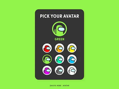 Daily UI #088 - Avatar 088 adobe xd among us app avatar avatar design avatar icons avatardesign avatars crew dailyui design digital impostor interaction interface minimal profile ui ux